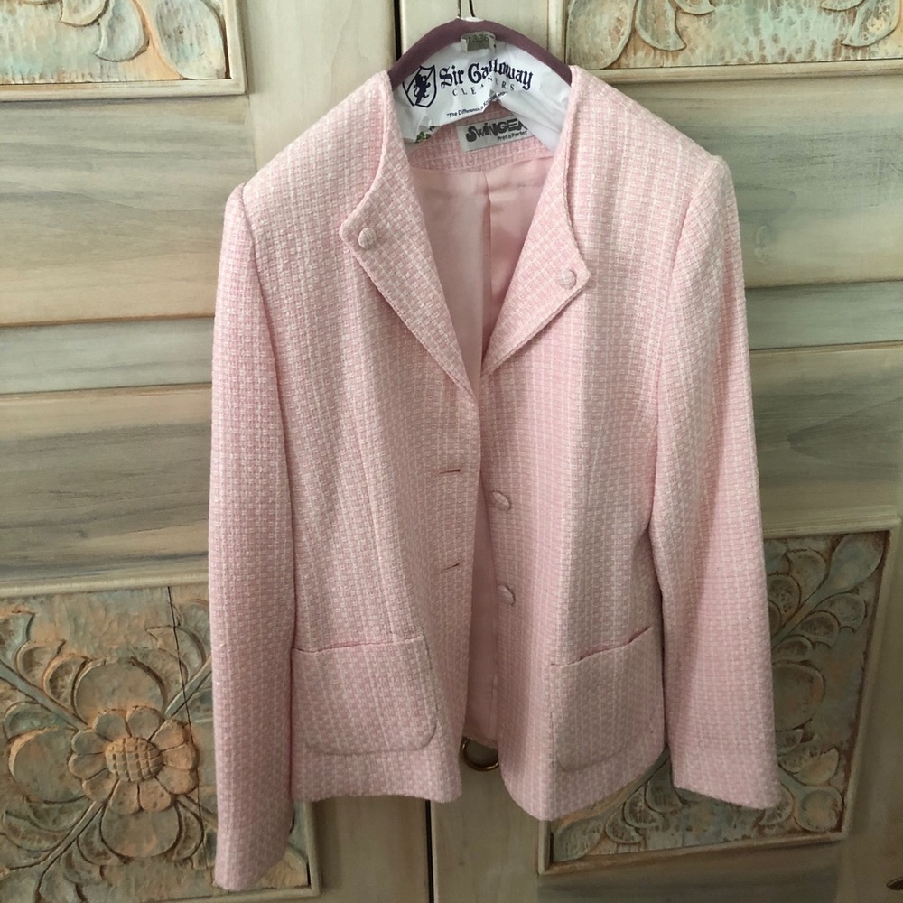 Swinger Pret a Porter Pink White Blazer